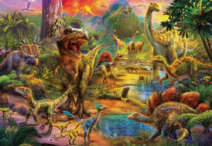 Educa-Puzzle 1000 Teile: Land der Dinosaurier