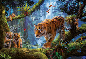 Educa-Puzzle 1000 Teile: Tiger auf dem Baum