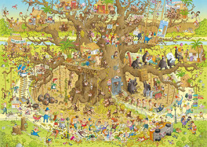 Heye-Puzzle 1000 Teile: Funky Zoo - Affen - Habitat
