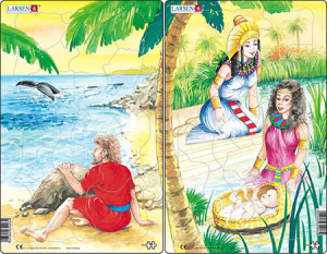Larsen-Puzzle 18 Teile: Jonas und Moses