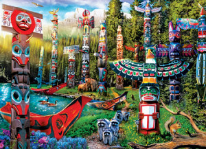 Eurographics-Puzzle 500 Teile: Mystischer Totemwald