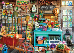 Eurographics-Puzzle 1000 Teile: Kunterbunte Gartenlaube