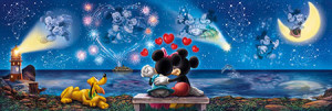 Clementoni-Puzzle 1000 Teile: Mickey und Minnie - Verliebter Abend