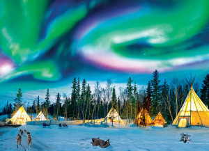Eurographics-Puzzle 1000 Teile: Nordlichter von Yellowknife