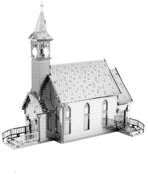 Metal Earth-Puzzle 25 Teile: Metal Earth|Alte Dorfkirche - 3D Metall Puzzle