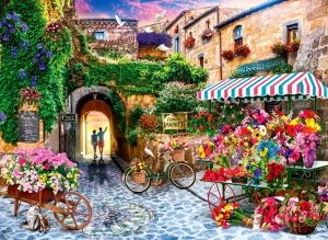 Perre-Puzzle 1000 Teile: Der farbenfrohe Blumenmarkt