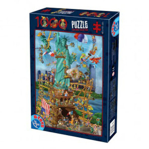 Buntes Chaos an der Freiheitsstatue (Cartoon Collection 13)