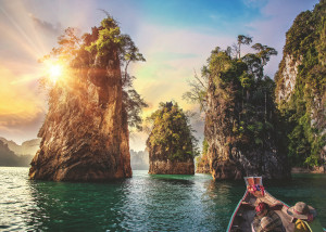 Ravensburger-Puzzle 1000 Teile: Three rocks in Cheow, Thailand