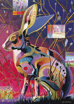 Heye-Puzzle 1000 Teile: Immer wachsamer Hase