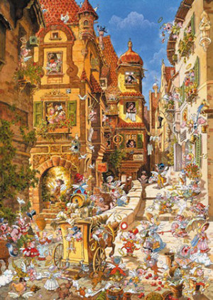Heye-Puzzle 1000 Teile: Romantische Stadt bei Tag