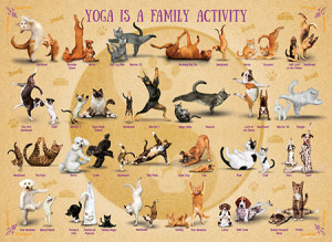 Eurographics-Puzzle 500 Teile: Yoga ist eine Familienaktivität