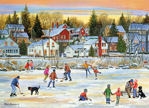 Eurographics-Puzzle 1000 Teile: Abend Schlittschuhlaufen von Patricia Bourque