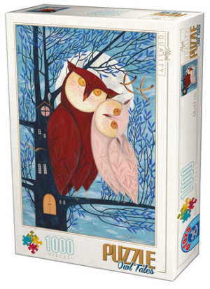 D-Toys-Puzzle 1000 Teile: Kuschelnde Eulen, Kürti