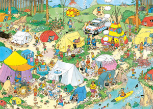 Jumbo-Puzzle 1000 Teile: Camping im Wald