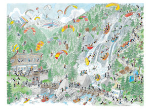 Akena-Puzzle 1080 Teile: Wasserfall