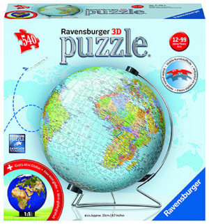 Ravensburger-Puzzle 540 Teile: Globus in deutscher Sprache