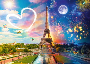 Schmidt-Spiele-Puzzle 2000 Teile: Paris, Tag und Nacht