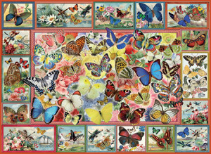 Perre-Puzzle 1000 Teile: Schmetterlings-Collage