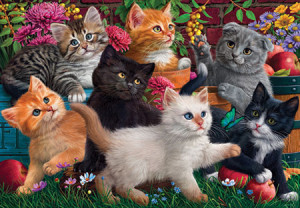 Perre-Puzzle 260 Teile: Spielende Katzenkinder