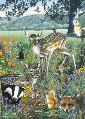 Otter House-Puzzle 1000 Teile: Niedliche Waldbewohner