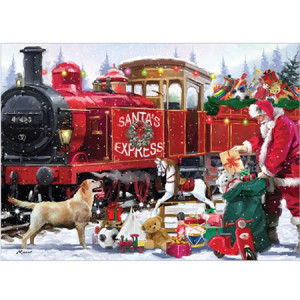 Otter House-Puzzle 1000 Teile: Weihnachtsmann unterwegs