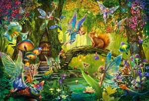 Schmidt-Spiele-Puzzle 200 Teile: Feen im Wald (inkl. Feenstab)