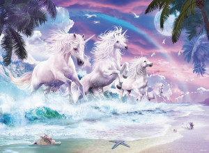 Ravensburger-Puzzle 150 Teile: Einhörner am Strand