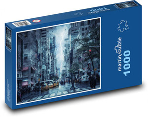 MC Print-Puzzle 1000 Teile: Gewitter in der Großstadt