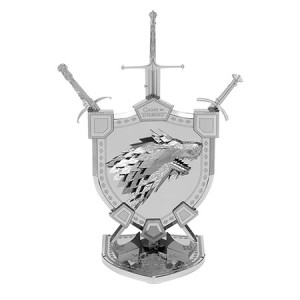 Metal Earth-Puzzle 50 Teile: AGOT Metal Earth: Premium Series|House Stark Wappen - 3D Metall Puzzle