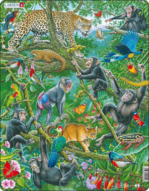 Larsen-Puzzle 32 Teile: Afrikanischer Regenwald