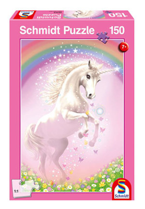 Schmidt-Spiele-Puzzle 150 Teile: Rosa Einhorn