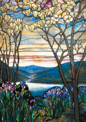Piatnik-Puzzle 1000 Teile: Magnolien und Iris, Tiffany