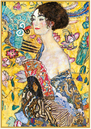 Piatnik-Puzzle 1000 Teile: Dame mit Fächer, Klimt