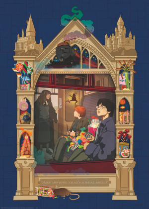 Ravensburger-Puzzle 1000 Teile: Harry Potter auf dem Weg nach Hogwarts