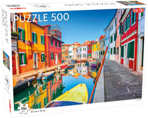 Tactic-Puzzle 500 Teile: Verschlafenes Burano, Venedig