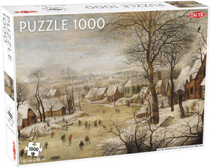 Tactic-Puzzle 1000 Teile: Winterlandschaft mit Schlittschuhläufern, Prengel