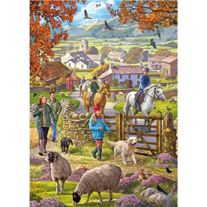 Otter House-Puzzle 1000 Teile: Herbstspaziergang