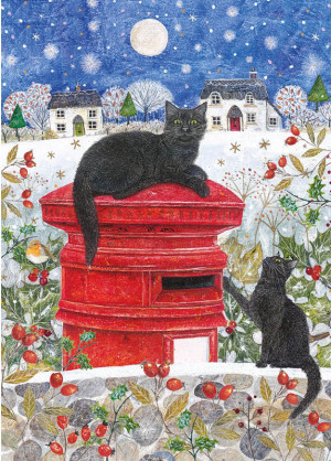 Otter House-Puzzle 1000 Teile: Weihnachtspost
