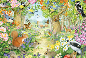 Schmidt-Spiele-Puzzle 100 Teile: Tiere im Wald
