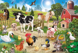 Schmidt-Spiele-Puzzle 60 Teile: Animal Club - Bauernhoftiere