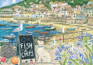 Otter House-Puzzle 1000 Teile: Fish and Chips