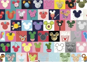 Dinotoys-Puzzle 1000 Teile: Micky Maus Ohren Collage