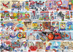 Gibsons-Puzzle 1000 Teile: Retro - Spielzeug Collage