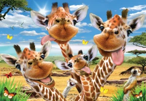 Perre-Puzzle 500 Teile: Giraffen-Selfie
