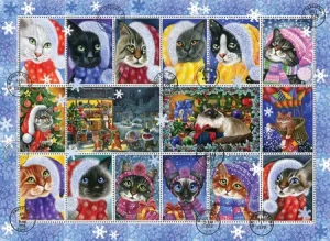 Katzen in Weihnachtsstimmung