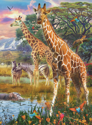 Ravensburger-Puzzle 150 Teile: Bunte Savanne