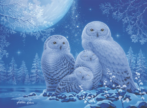 Ravensburger-Puzzle 500 Teile: Eulen im Mondschein