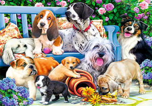 Trefl Puzzle-Puzzle 1000 Teile: Hunde im Garten