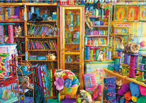 Trefl Puzzle-Puzzle 2000 Teile: Katzen im Nähparadies