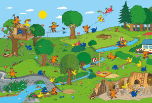 Schmidt-Spiele-Puzzle 100 Teile: Die Maus - Im Spielpark